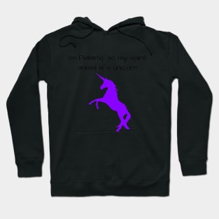 I’m Diabetic So My Spirit Animal Is A Unicorn - Purple Hoodie